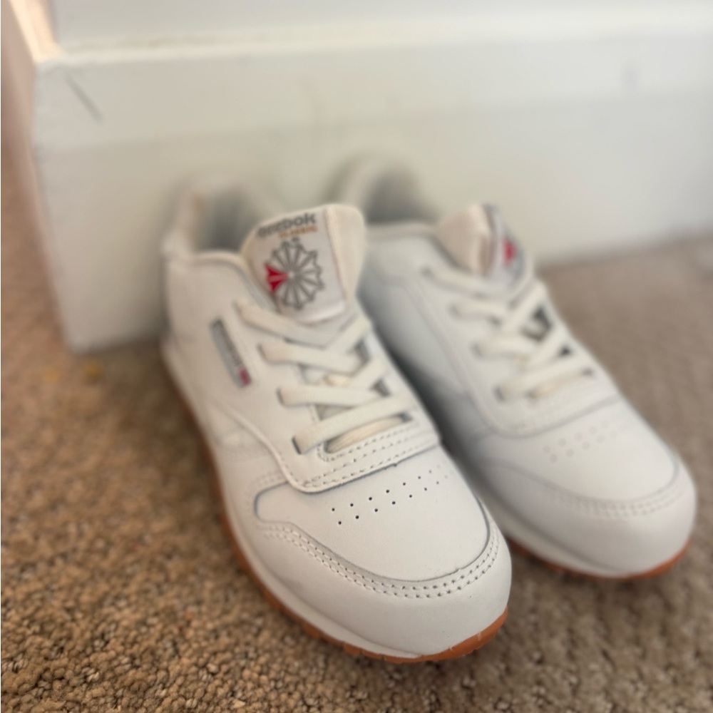 Reebok Kids White and Gray Sneakers